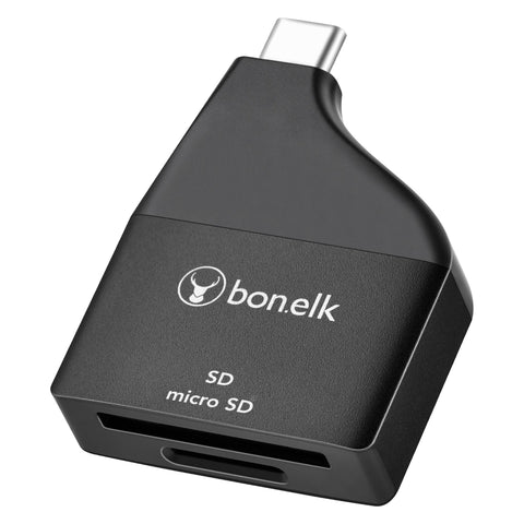 Bonelk USB-C to microSD/SD Card Reader (Black)