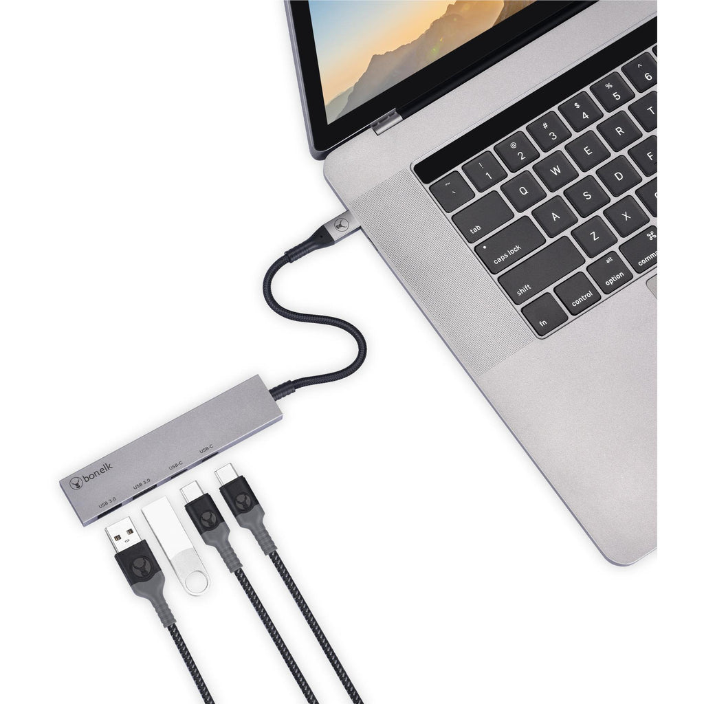 Bonelk USB-C to 6-in-1 Multiport Travel Hub (Black)