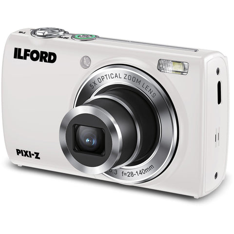 Ilford PIXI-Z 5x Zoom Digital Compact Camera (White)