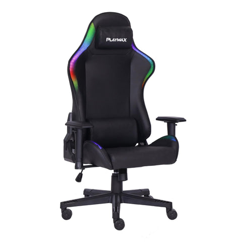Playmax Elite Gaming Chair with RGB and Magnetic Pillows (Black)