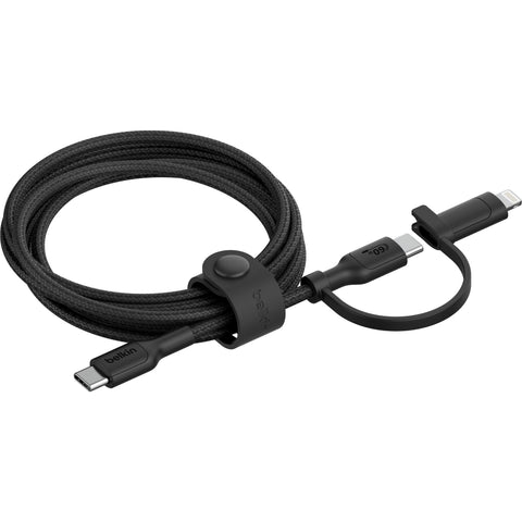 Belkin BoostCharge Pro 2-in-1 USB-C to USB-C/Lightning Cable (Black)