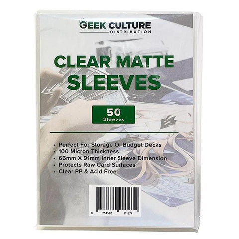 Geek Culture Clear Matte Sleeves (50 Pack)
