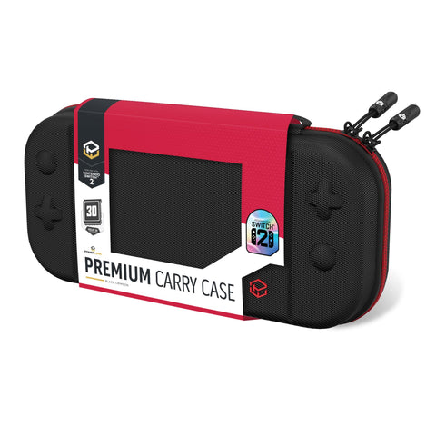 Powerwave Premium Carry Case for Nintendo Switch 2 (Black Crimson)