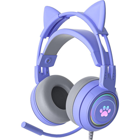 PowerPlay Cat RGB Gaming Headset (Purple)
