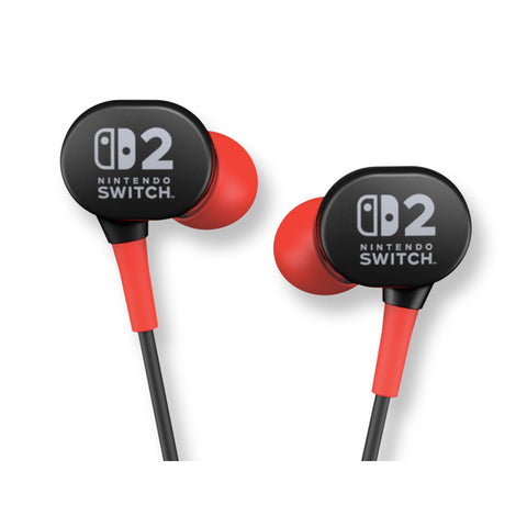 PowerA Wired Earbuds with 3.5mm port for Nintendo Switch 2 (Black)
