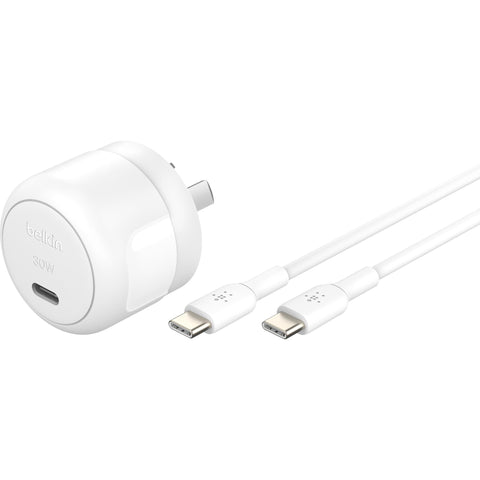 Belkin BoostCharge Compact USB-C Wall Charger 30W with USB-C to USB-C Cable
