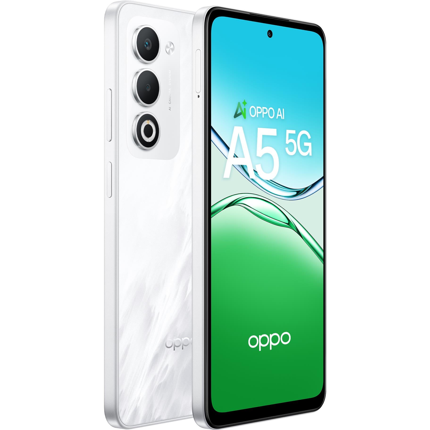 OPPO A5 5G (Mist White, 6GB RAM, 128GB Storage) with No Cost EMI