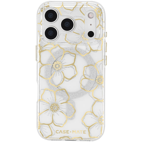 Case-Mate Floral Gems MagSafe Case foriPhone 17 Pro (Gold)