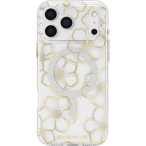 Case-Mate Floral Gems MagSafe Case foriPhone 17 Pro Max (Gold)