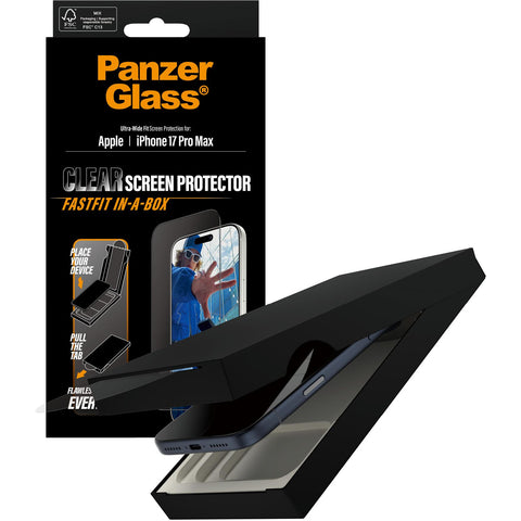 PanzerGlass UWF Screen Protector with Fastfit for iPhone 17 Pro Max