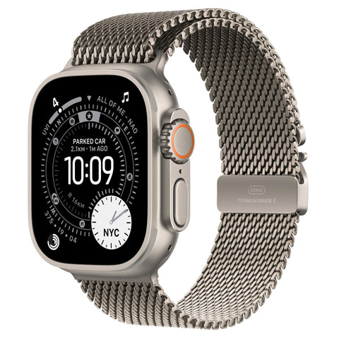 Apple Watch Ultra 3 49mm Natural Titanium Case GPS + Cellular Milanese Loop (Large)