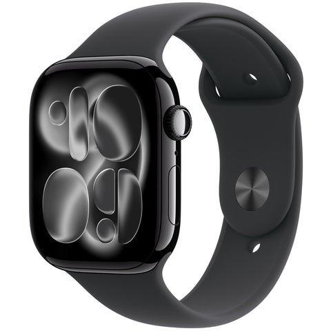 Apple Watch Series 11 46mm Jet Black Aluminium Case GPS Sport Band (M/L) [Black]