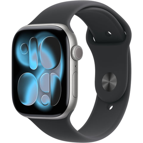 Apple Watch Series 11 46mm Space Grey Aluminium Case GPS Sport Band (M/L) [Black]