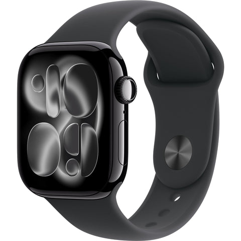 Apple Watch Series 11 42mm Jet Black Aluminium Case GPS + Cellular Sport Band (S/M) [Black]