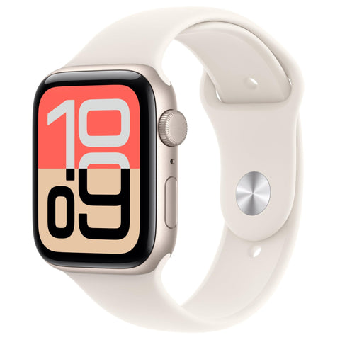Apple Watch SE 3 44mm Starlight Aluminium Case GPS Sport Band (M/L) [2025]
