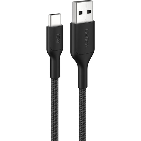 Belkin BoostCharge Pro USB-A to USB-C 2.0 Braided Cable [1m] (Black)