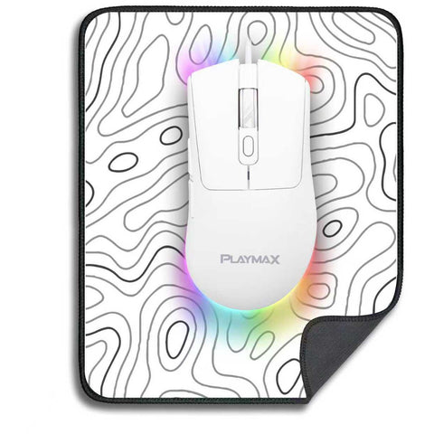Playmax RGB Gaming Mouse and Mouse Mat Combo (White)