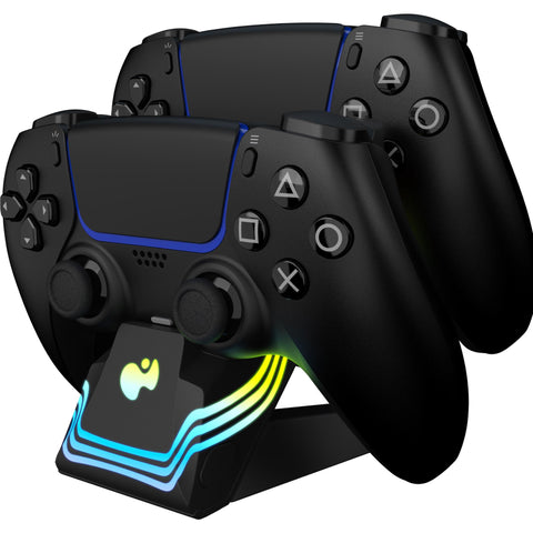 PDP Afterglow Wave Dual Charger for PlayStation 5 (Black)