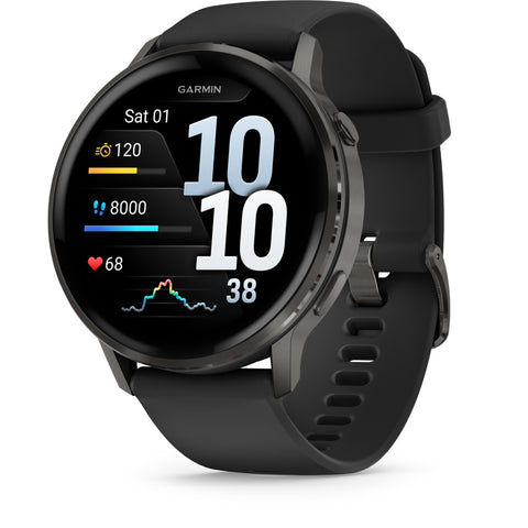 Garmin Venu 4 45mm Smartwatch (Slate with Black Band)