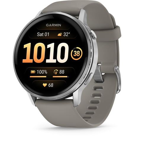 Garmin Venu 4 45mm Smartwatch (Silver with Grey Band)