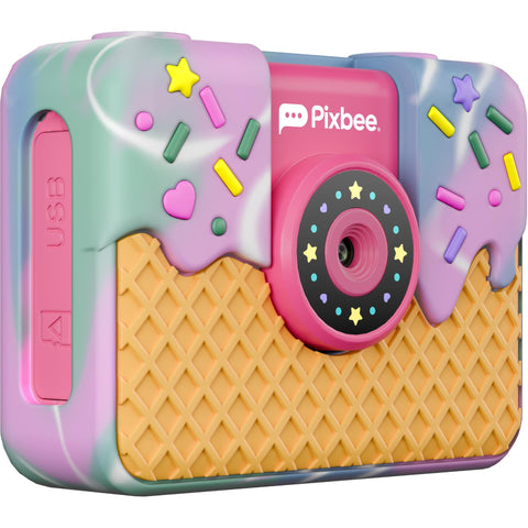 Pixbee PixPlay (Gen 2) Kids Digital Camera (Ice Cream Rainbow)