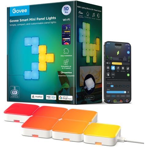 Govee Smart Mini Panel Lights Extension (6 Pack)