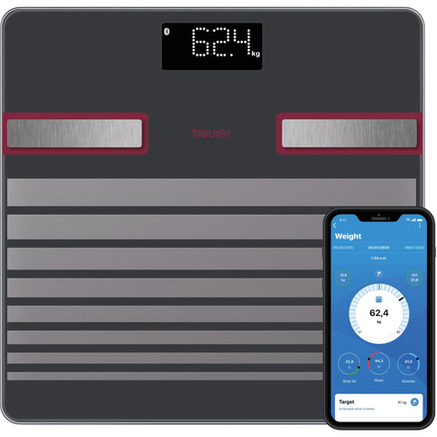 Beurer BF451 Bluetooth Glass Body Fat Scale (Ripe Cherry Limited edition)