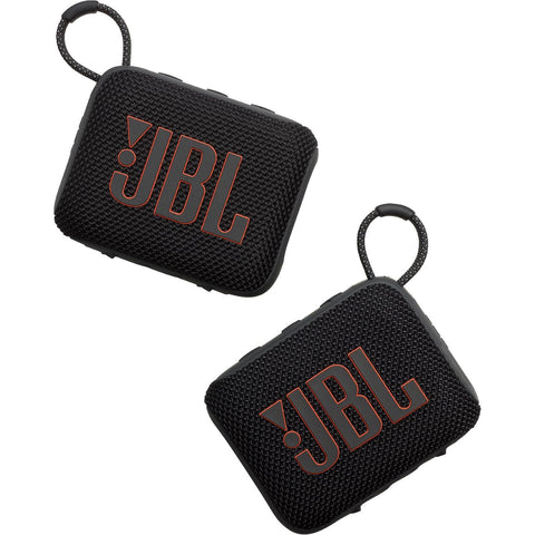 JBL Go 4 Duo Portable Bluetooth Speakers with AirTouch (Black) [2 Pack]