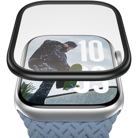 Panzer Metal Frame Screen Protector for Apple Watch 11/10 42mm (Black)