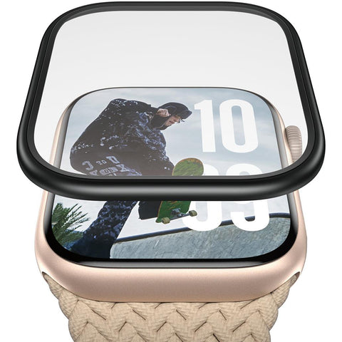 Panzer Metal Frame Screen Protector for Apple Watch 11/10 46mm (Black)