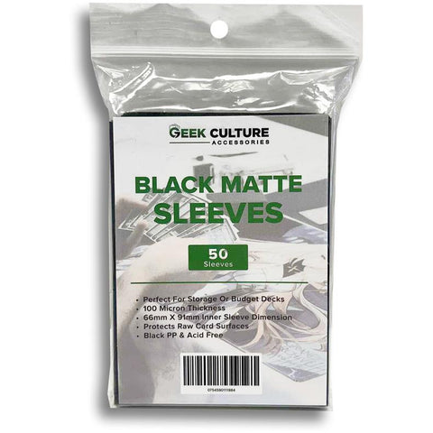 Geek Culture – Black Matte Sleeves (50 Pack)