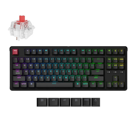 Keychron C3 Pro 8K QMK RGB Backlight Wired Mechanical Keyboard (Super Red Switch - Hot Swappable)