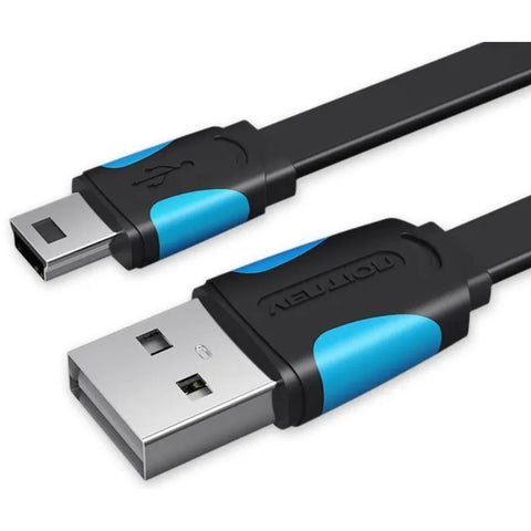 Vention Flat USB2.0 A Male to Mini 5 Pin Male Cable (1m)