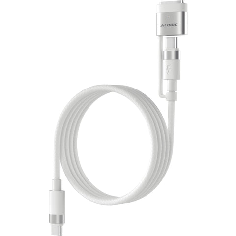 ALOGIC SnapSafe USB-C to C and MagSafe 3 Charge Cable [2m] (White)