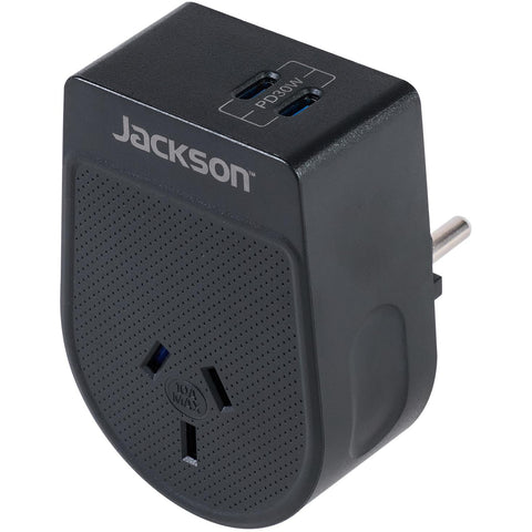Jackson MOVE Rapid Charge PD30W USB-C Outbound Travel Adaptor for Europe, Bali & More