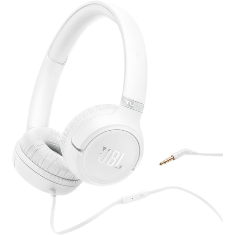 JBL Tune 530 Wired On-ear Headphones (White) [3.5mm]
