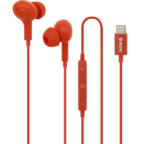 Moki USB-C Connect Earphones (Red)