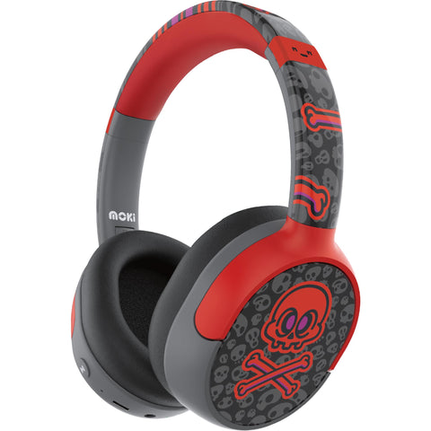 Moki Super Pop Wireless Kids Headphones (Skulls)