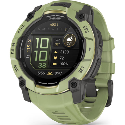 Garmin Instinct 3 50mm AMOLED Sports Watch (Green)