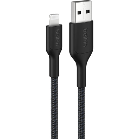 Belkin BoostCharge Braided USB-A to Lightning Cable [1m] (Black)