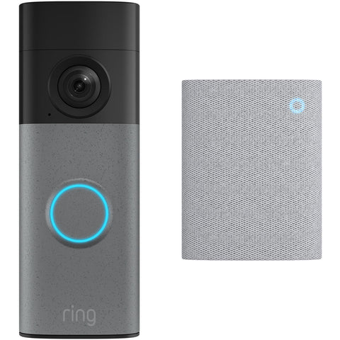 Ring Battery Video Doorbell 2K with Chime (Speckle Grey)