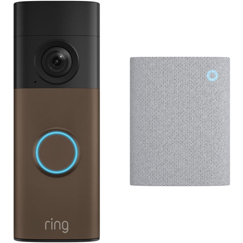 Ring Battery Video Doorbell 2K with Chime (Matte Mocha)