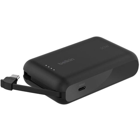 Belkin BoostCharge 10K Power Bank with integrated Cable (Black)