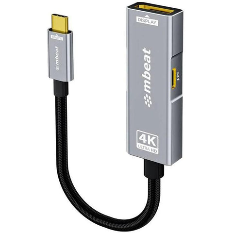 mbeat Tough Link USB-C to DP Adapter with 100W PD (Space Grey)