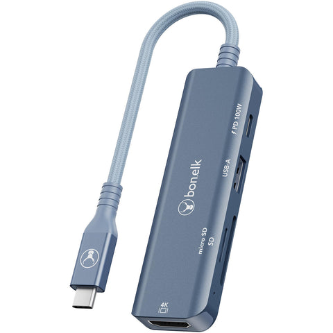 Bonelk Long-Life 5-in-1 Multiport Hub (Indigo)