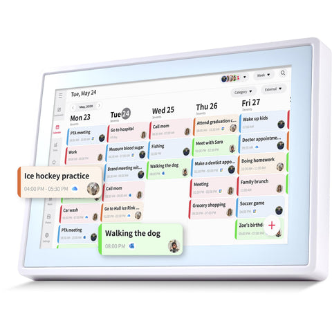 Jackson Oneplace Family Calendar 10.1" (White)