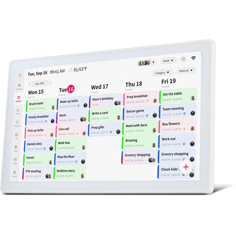 Jackson Oneplace Family Calendar 21" (White)