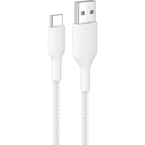 Belkin BoostCharge Pro USB-A to USB-C 2.0 Braided Cable [2m] (White)