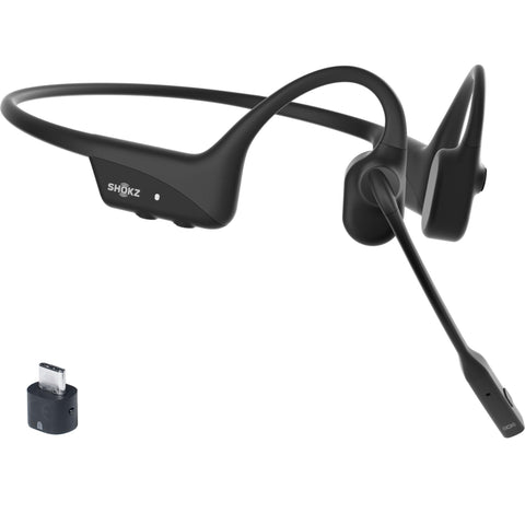 Shokz OpenComm2 UC Bone Conducting Bluetooth Headset with USB-C Adapter