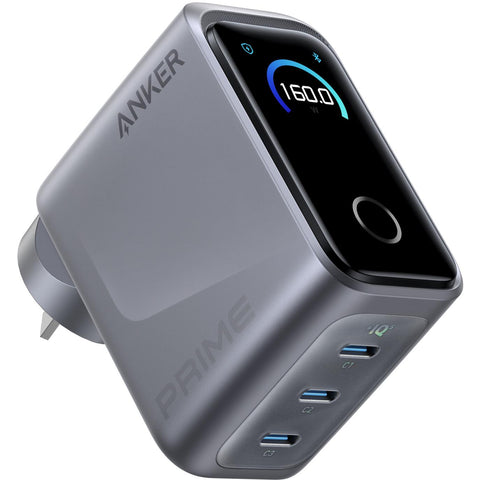 Anker Prime Charger (160W, 3 Ports, Smart Display)